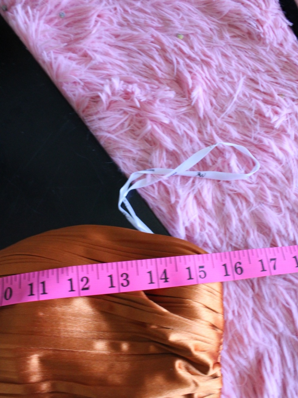Strapless Tiered Satin Evening Gown in Copper - Picture 6 of 9